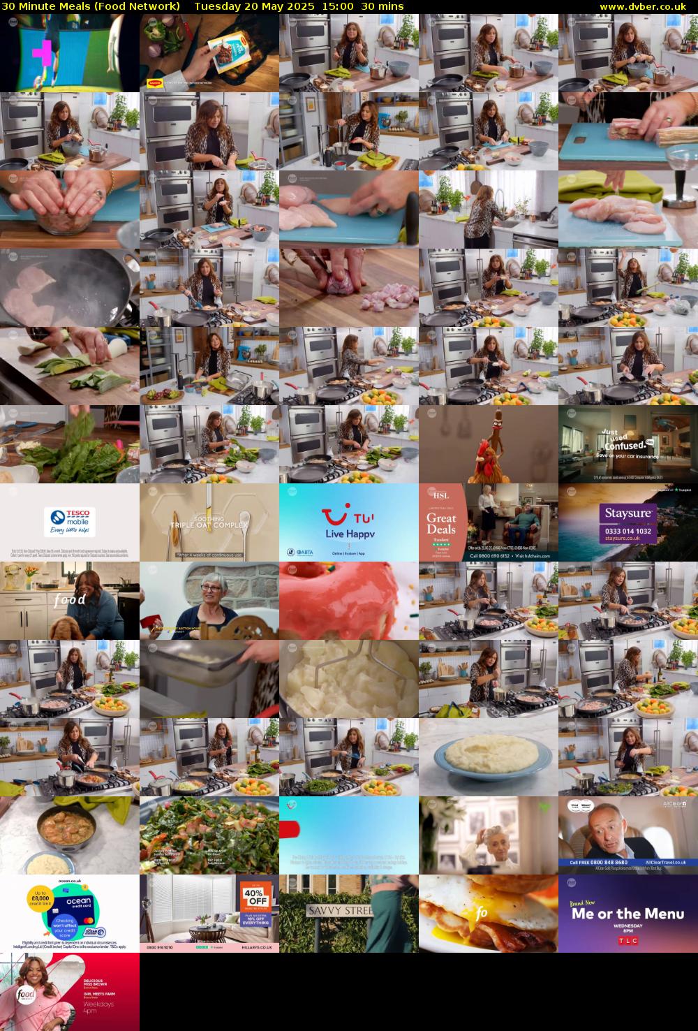 30 Minute Meals (Food Network) Tuesday 20 May 2025 15:00 - 15:30