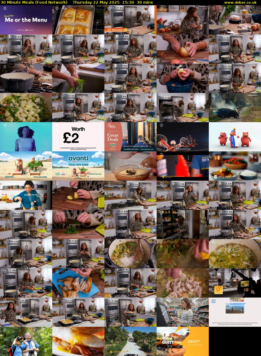 30 Minute Meals (Food Network) Thursday 22 May 2025 15:30 - 16:00