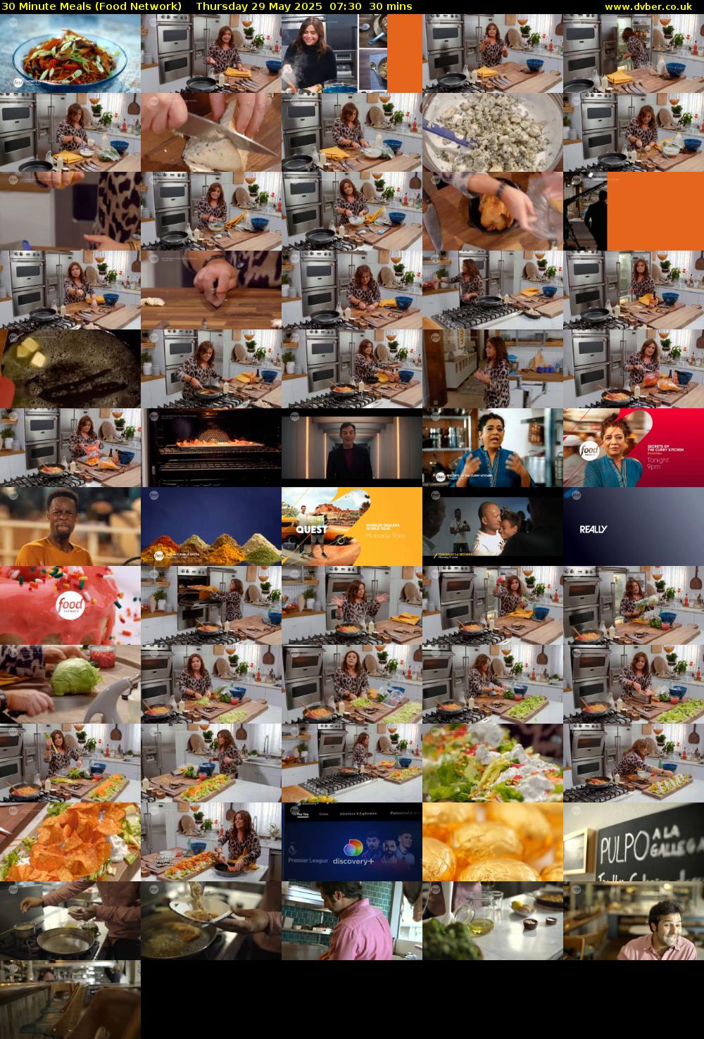 30 Minute Meals (Food Network) Thursday 29 May 2025 07:30 - 08:00