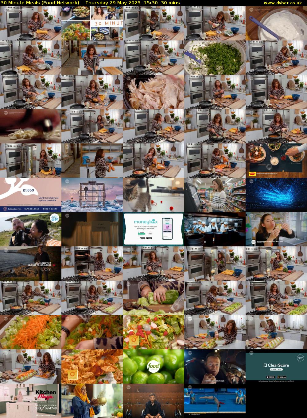 30 Minute Meals (Food Network) Thursday 29 May 2025 15:30 - 16:00