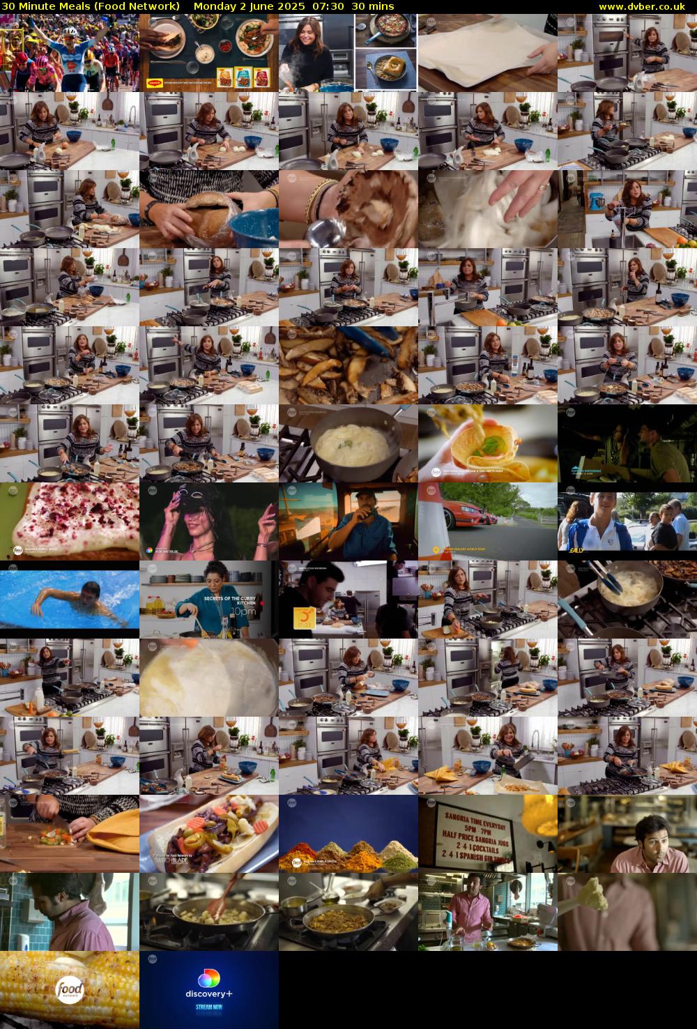 30 Minute Meals (Food Network) Monday 2 June 2025 07:30 - 08:00
