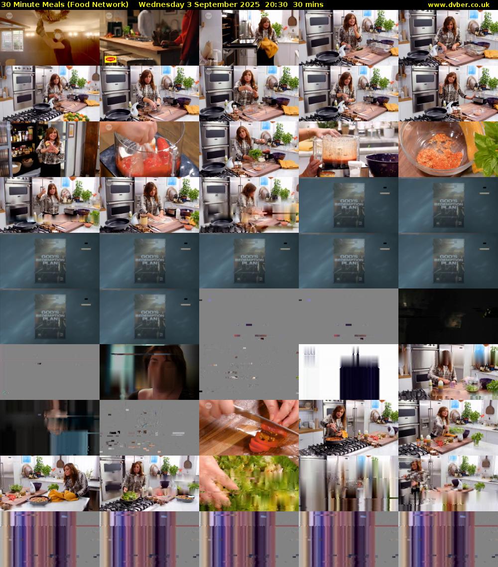 30 Minute Meals (Food Network) Wednesday 3 September 2025 20:30 - 21:00