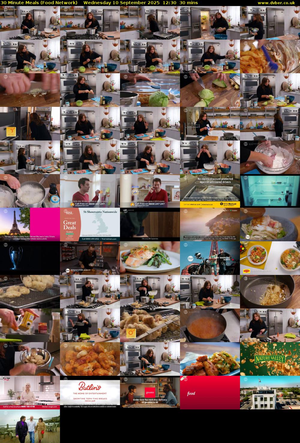 30 Minute Meals (Food Network) Wednesday 10 September 2025 12:30 - 13:00