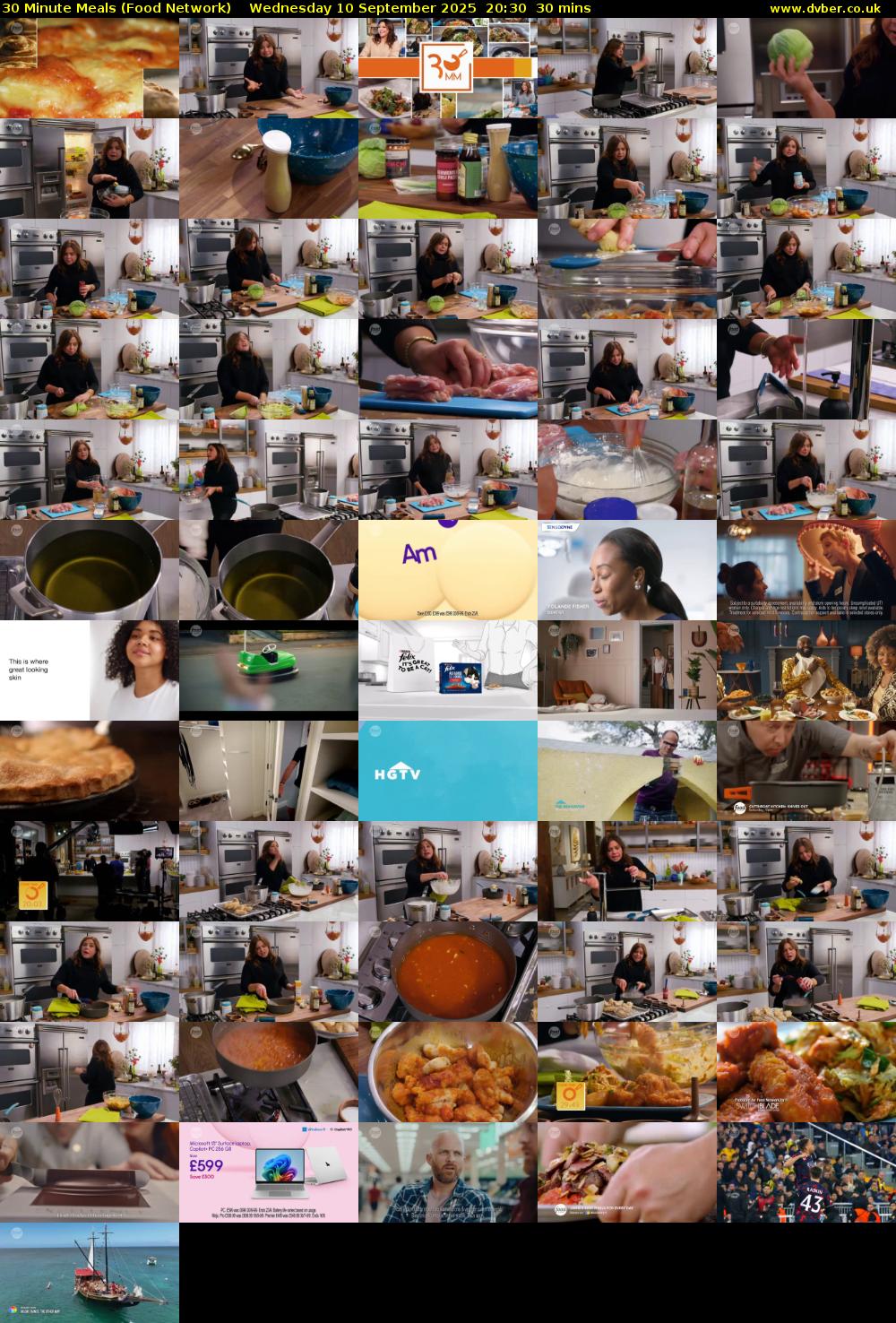 30 Minute Meals (Food Network) Wednesday 10 September 2025 20:30 - 21:00