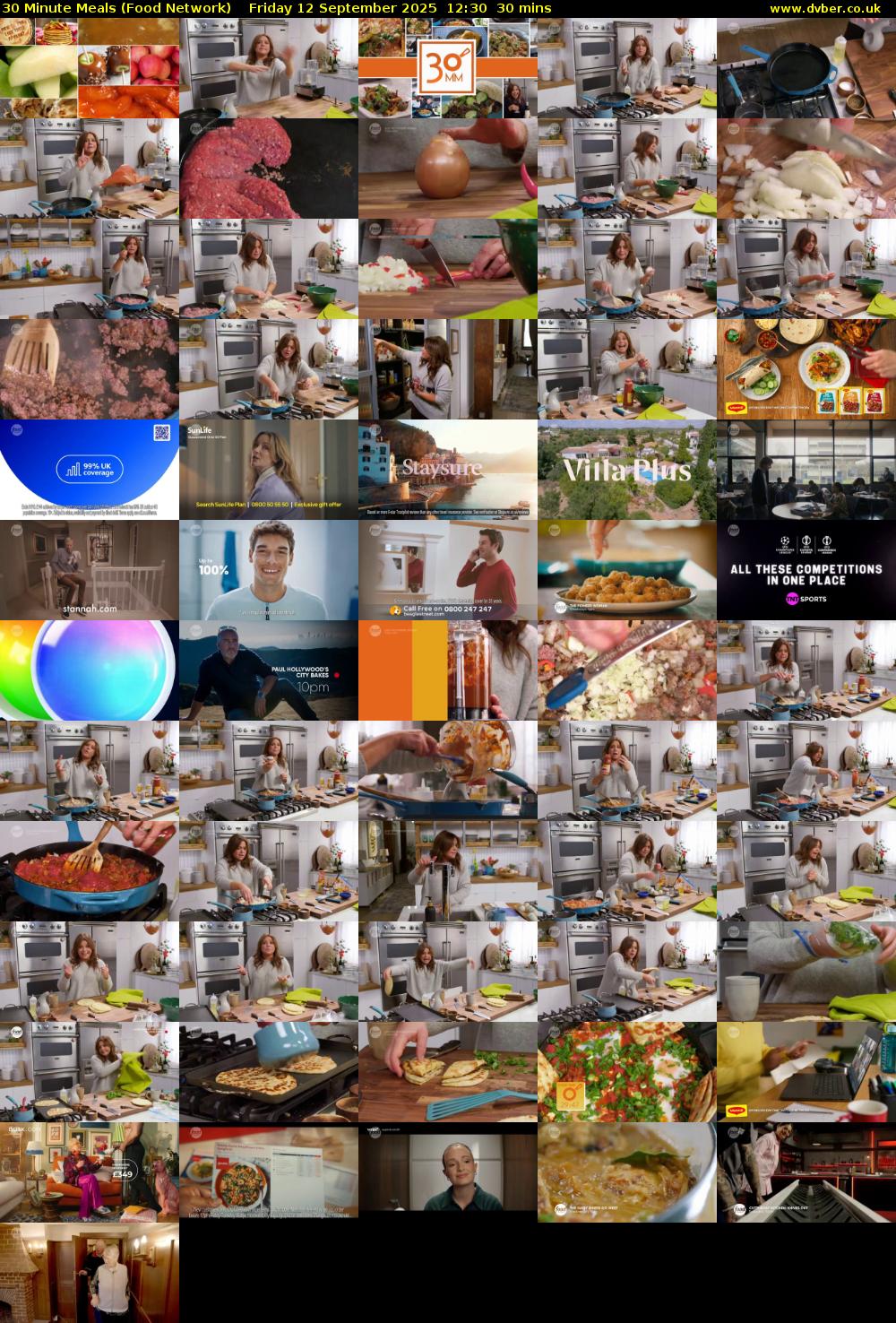 30 Minute Meals (Food Network) Friday 12 September 2025 12:30 - 13:00