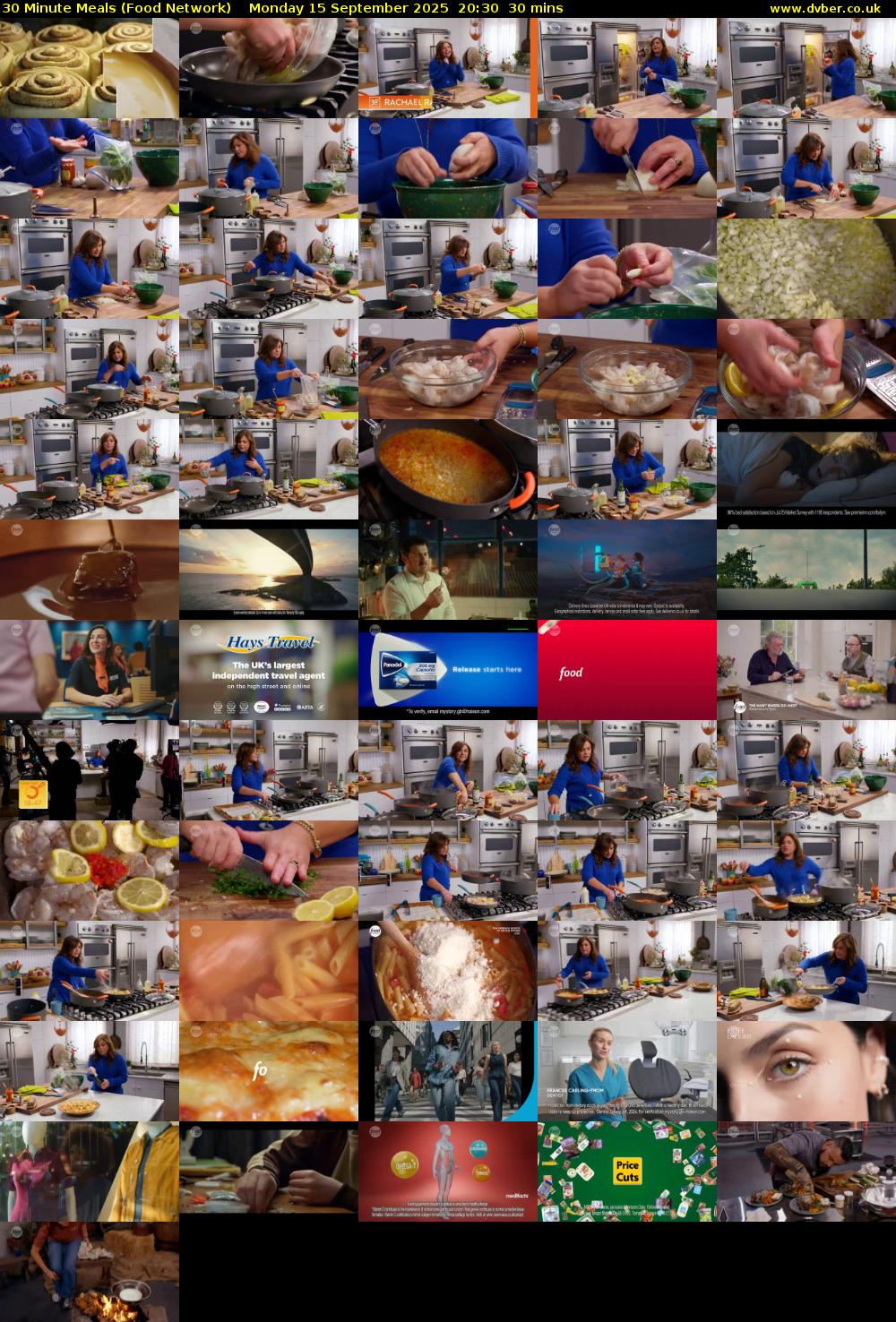 30 Minute Meals (Food Network) Monday 15 September 2025 20:30 - 21:00