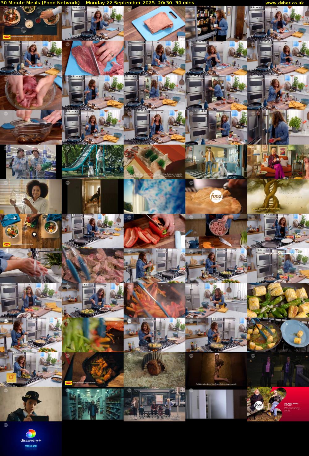 30 Minute Meals (Food Network) Monday 22 September 2025 20:30 - 21:00