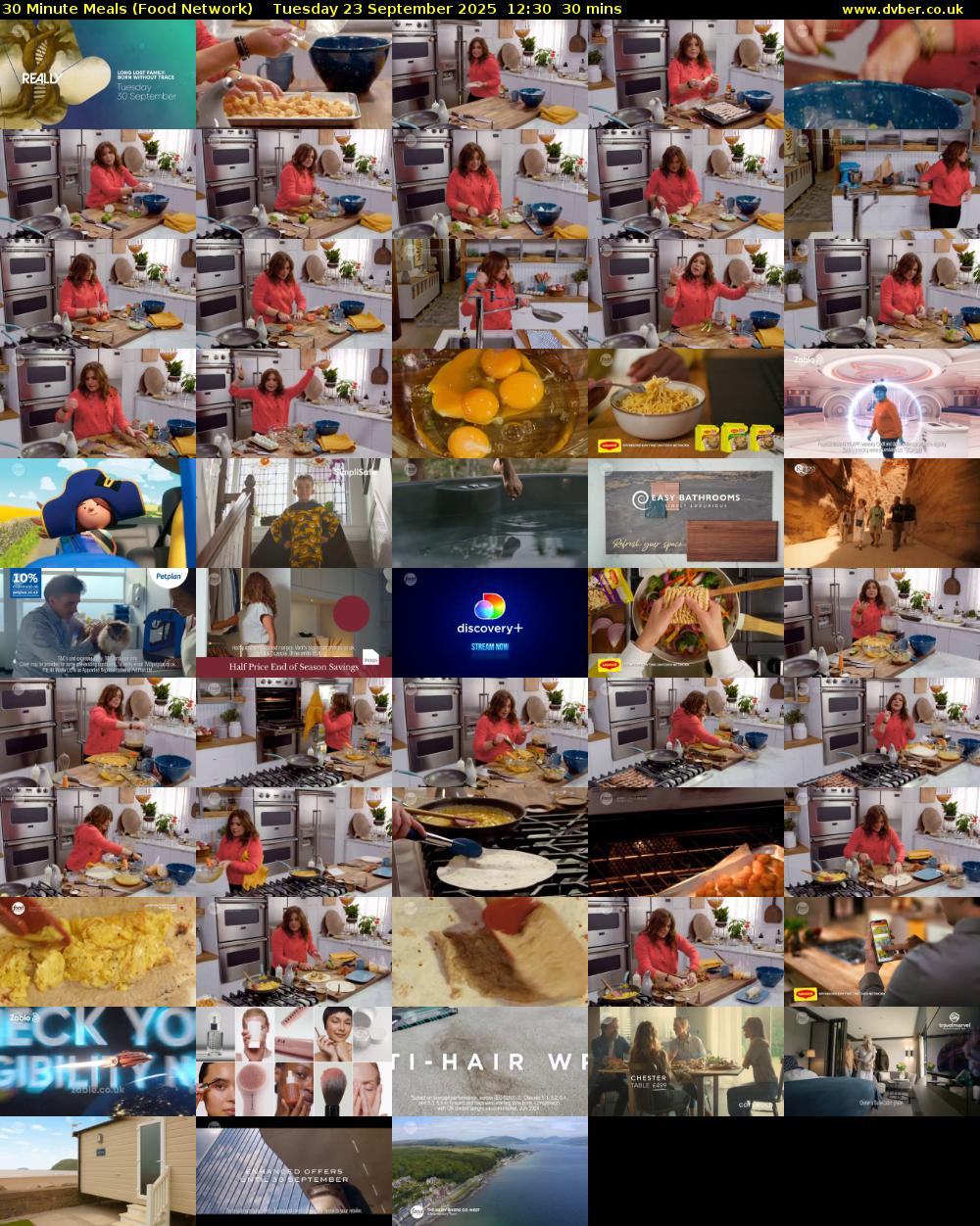30 Minute Meals (Food Network) Tuesday 23 September 2025 12:30 - 13:00