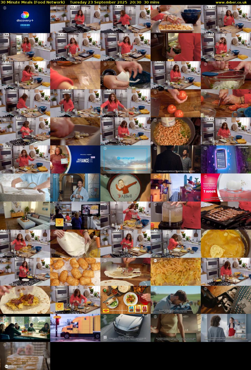30 Minute Meals (Food Network) Tuesday 23 September 2025 20:30 - 21:00