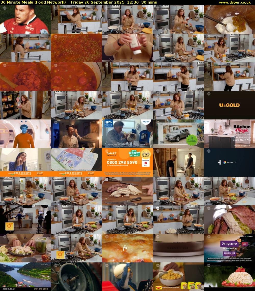 30 Minute Meals (Food Network) Friday 26 September 2025 12:30 - 13:00