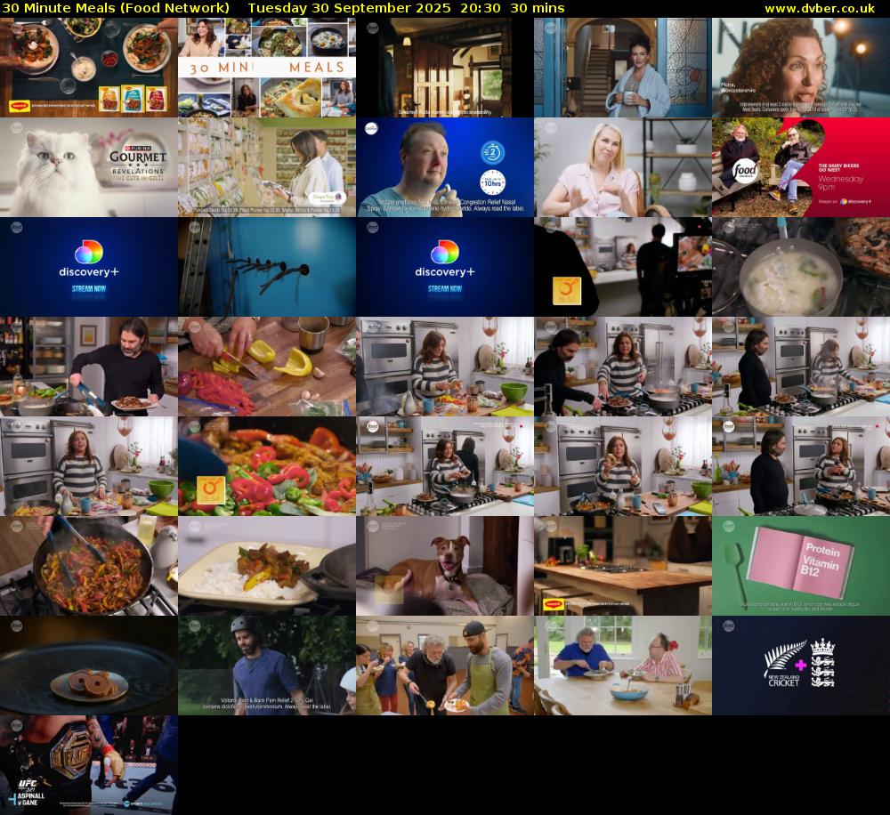 30 Minute Meals (Food Network) Tuesday 30 September 2025 20:30 - 21:00