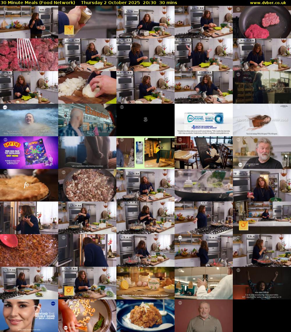 30 Minute Meals (Food Network) Thursday 2 October 2025 20:30 - 21:00