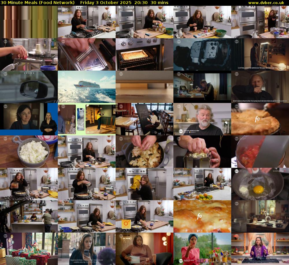 30 Minute Meals (Food Network) Friday 3 October 2025 20:30 - 21:00