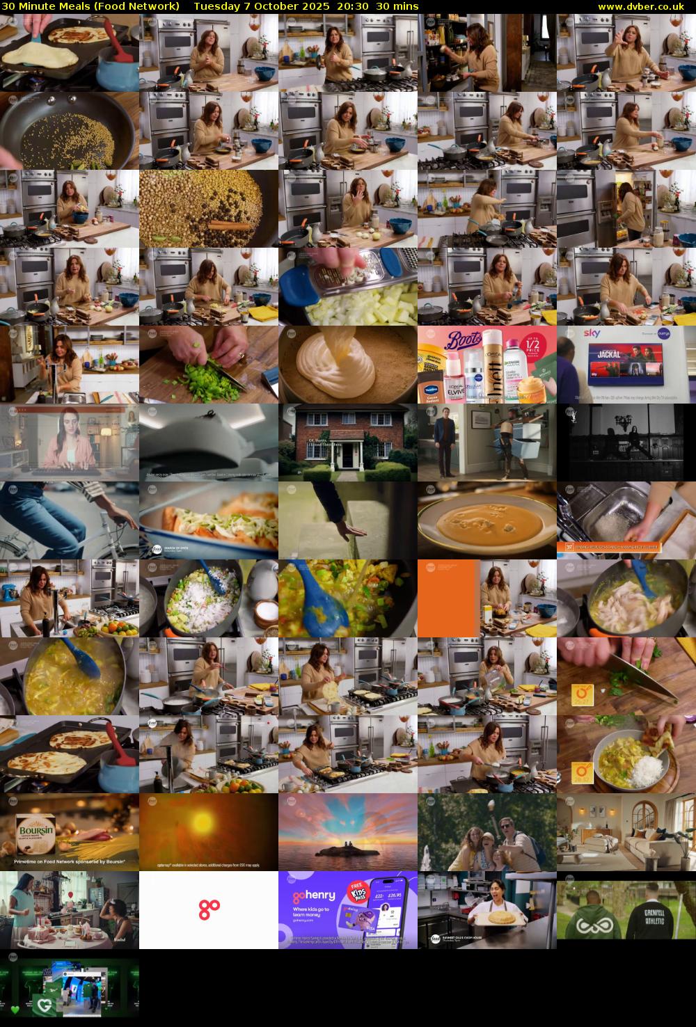 30 Minute Meals (Food Network) Tuesday 7 October 2025 20:30 - 21:00