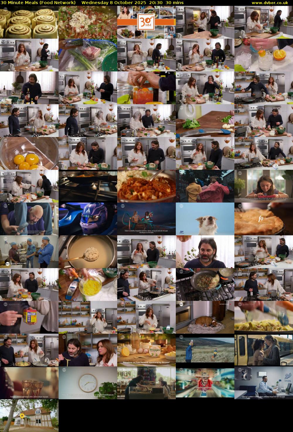 30 Minute Meals (Food Network) Wednesday 8 October 2025 20:30 - 21:00