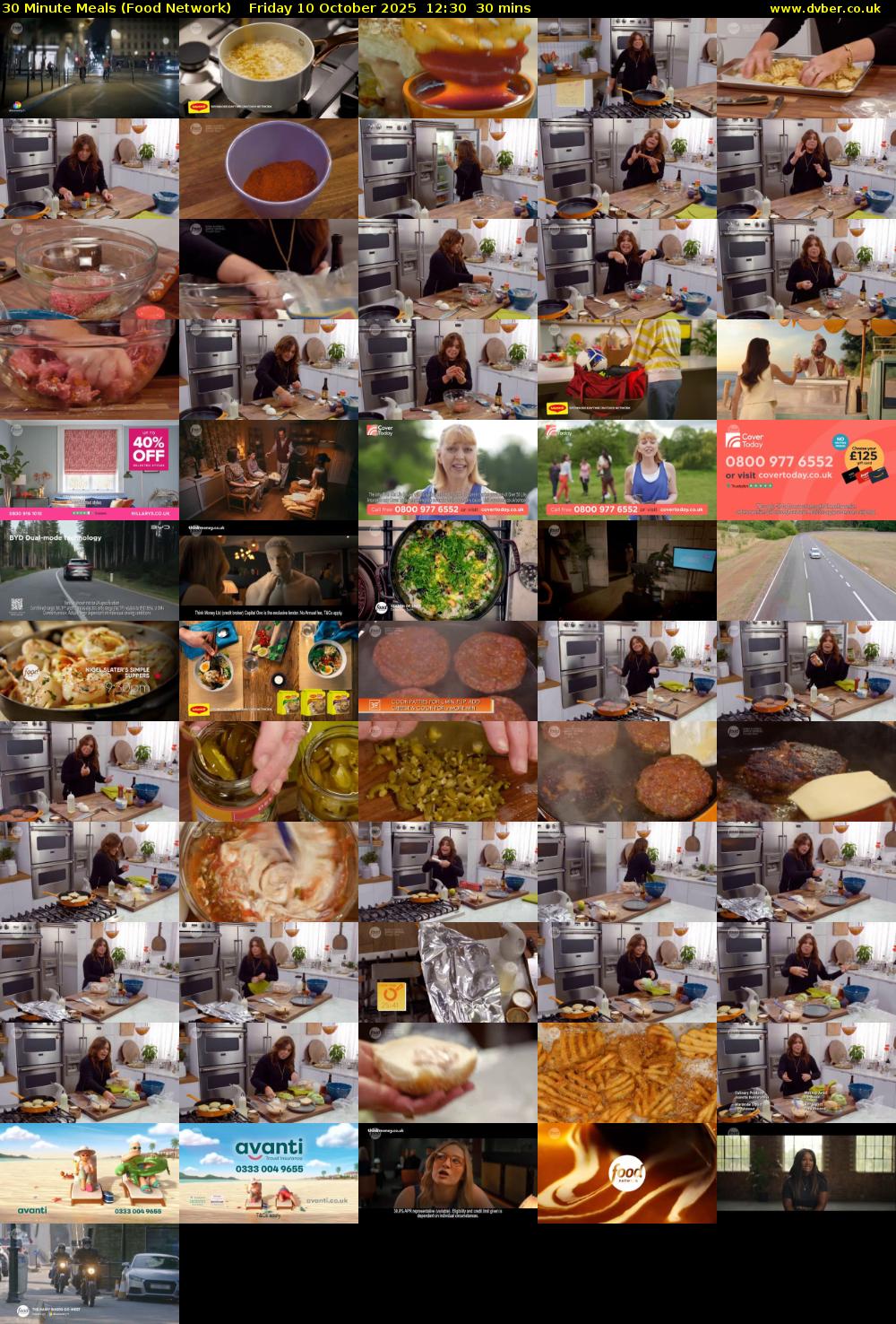 30 Minute Meals (Food Network) Friday 10 October 2025 12:30 - 13:00