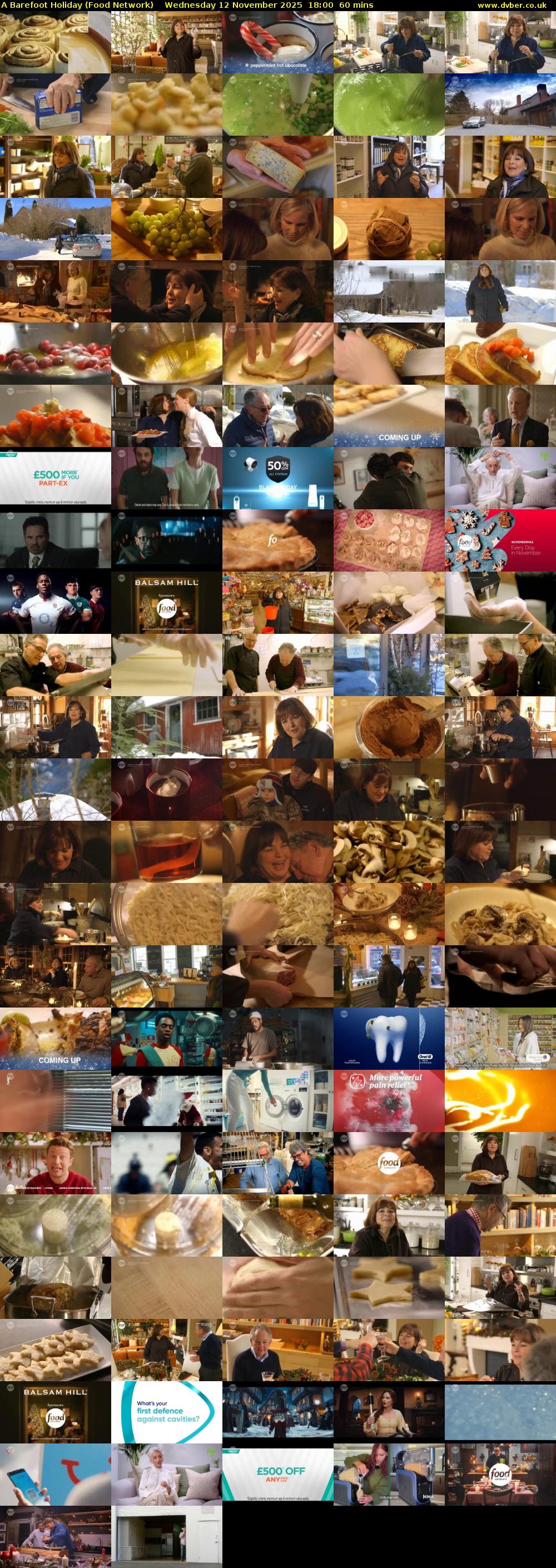 A Barefoot Holiday (Food Network) Wednesday 12 November 2025 18:00 - 19:00