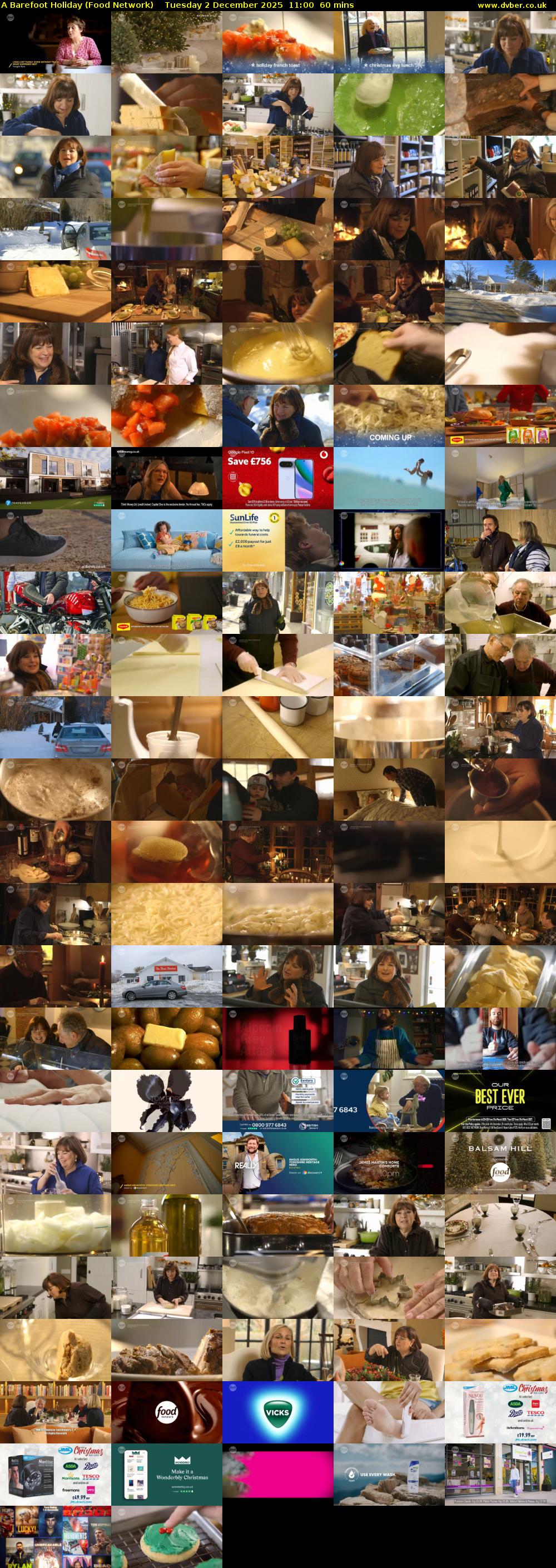 A Barefoot Holiday (Food Network) Tuesday 2 December 2025 11:00 - 12:00