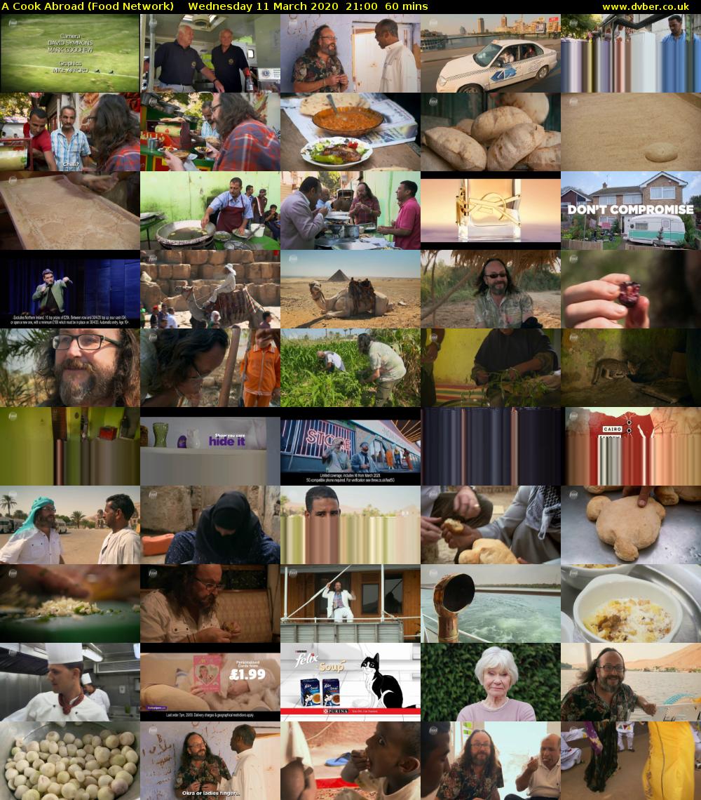 A Cook Abroad (Food Network) Wednesday 11 March 2020 21:00 - 22:00