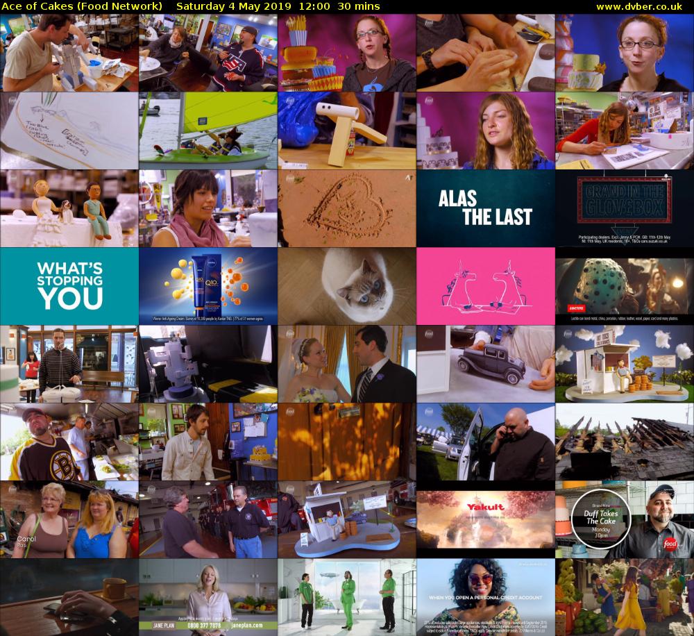 Ace of Cakes (Food Network) Saturday 4 May 2019 12:00 - 12:30