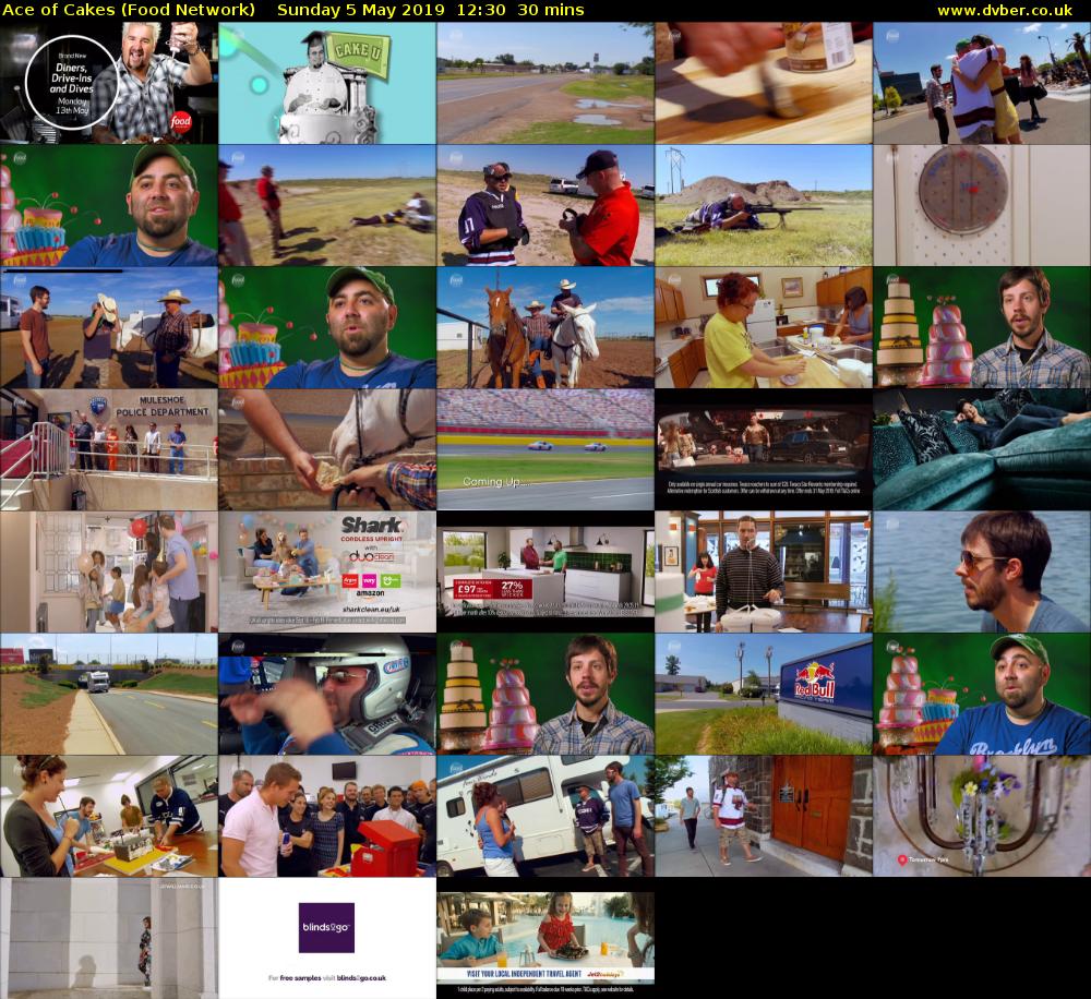 Ace of Cakes (Food Network) Sunday 5 May 2019 12:30 - 13:00