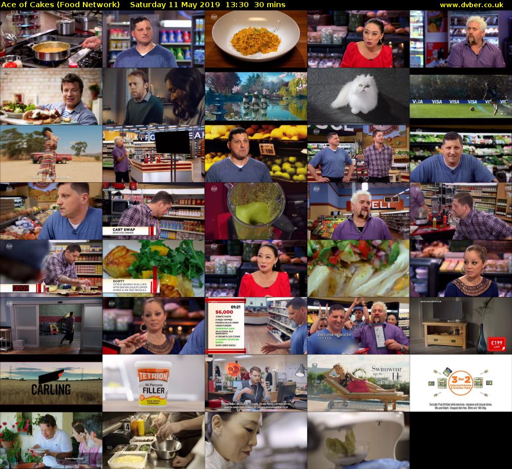 Ace of Cakes (Food Network) Saturday 11 May 2019 13:30 - 14:00