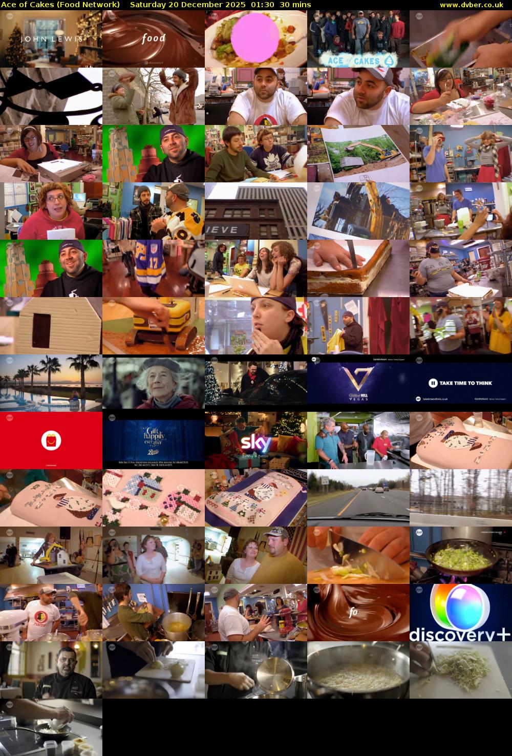 Ace of Cakes (Food Network) Saturday 20 December 2025 01:30 - 02:00