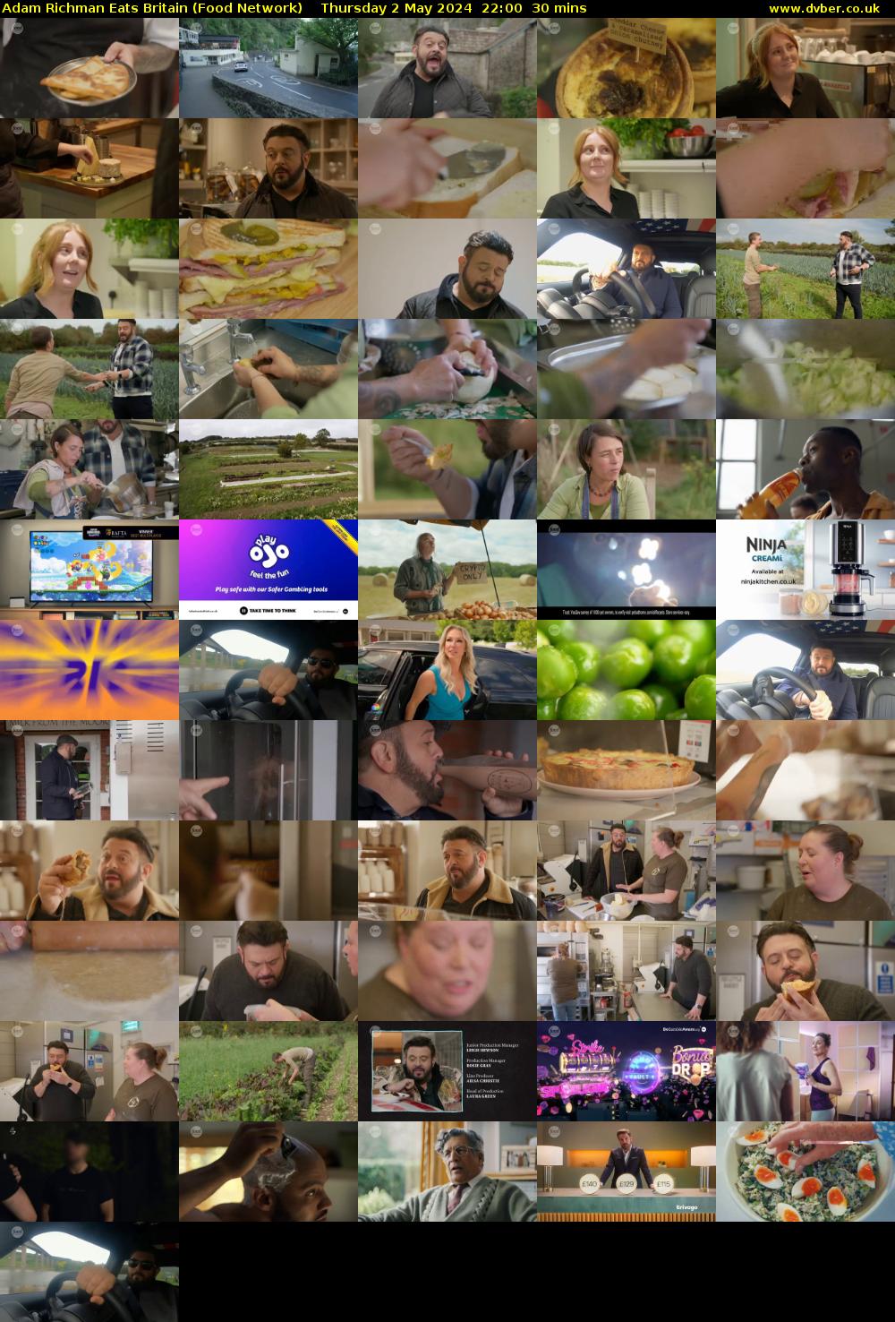 Adam Richman Eats Britain (Food Network) Thursday 2 May 2024 22:00 - 22:30
