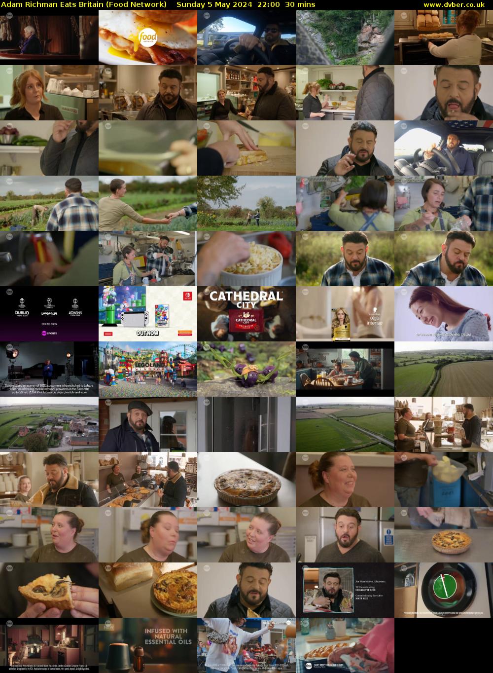 Adam Richman Eats Britain (Food Network) Sunday 5 May 2024 22:00 - 22:30