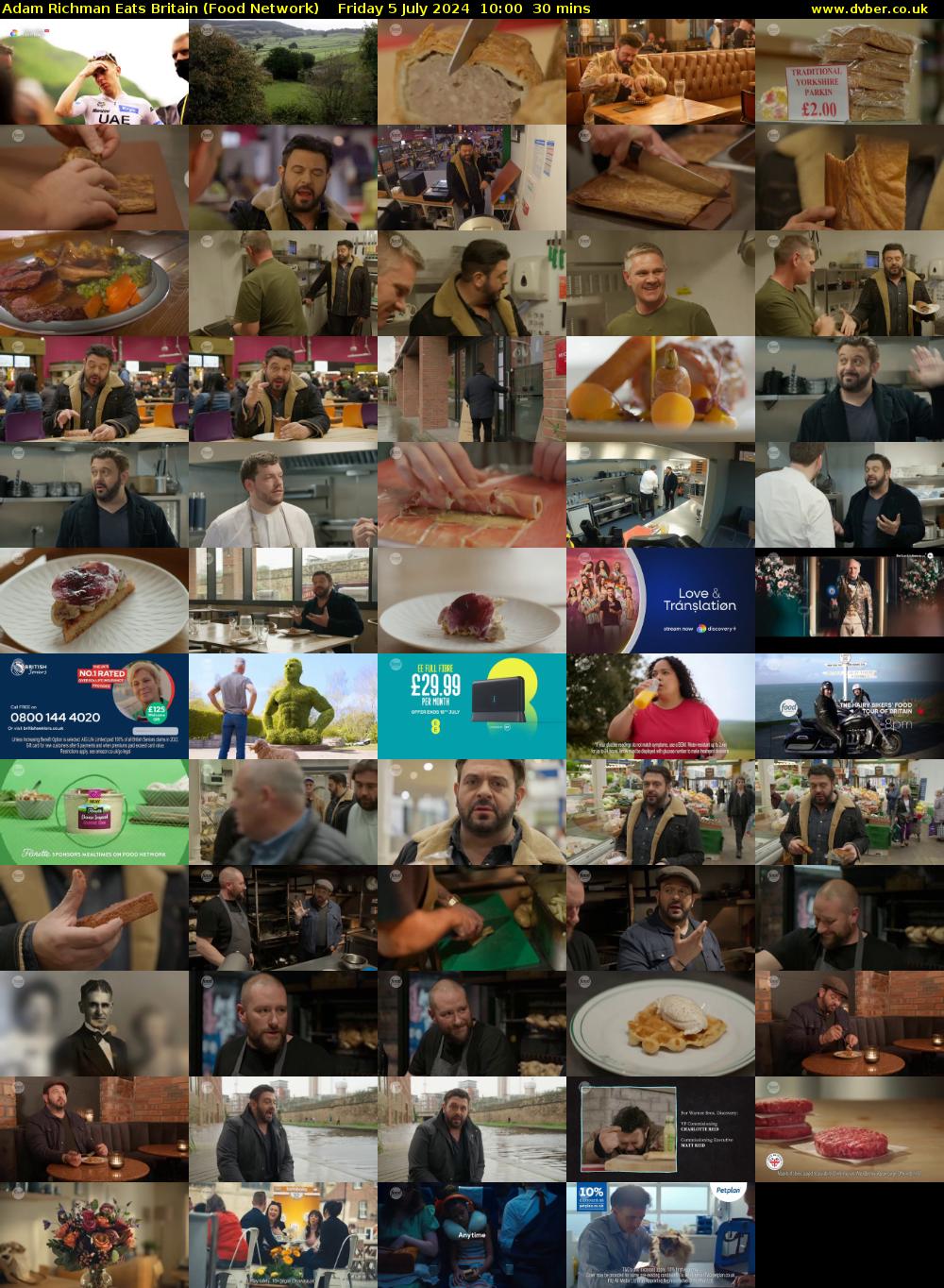 Adam Richman Eats Britain (Food Network) Friday 5 July 2024 10:00 - 10:30