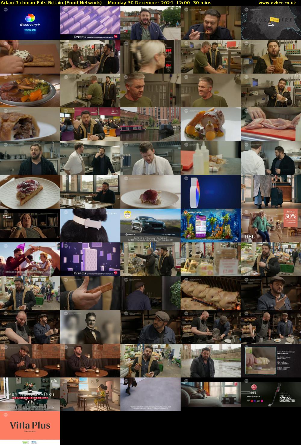 Adam Richman Eats Britain (Food Network) Monday 30 December 2024 12:00 - 12:30