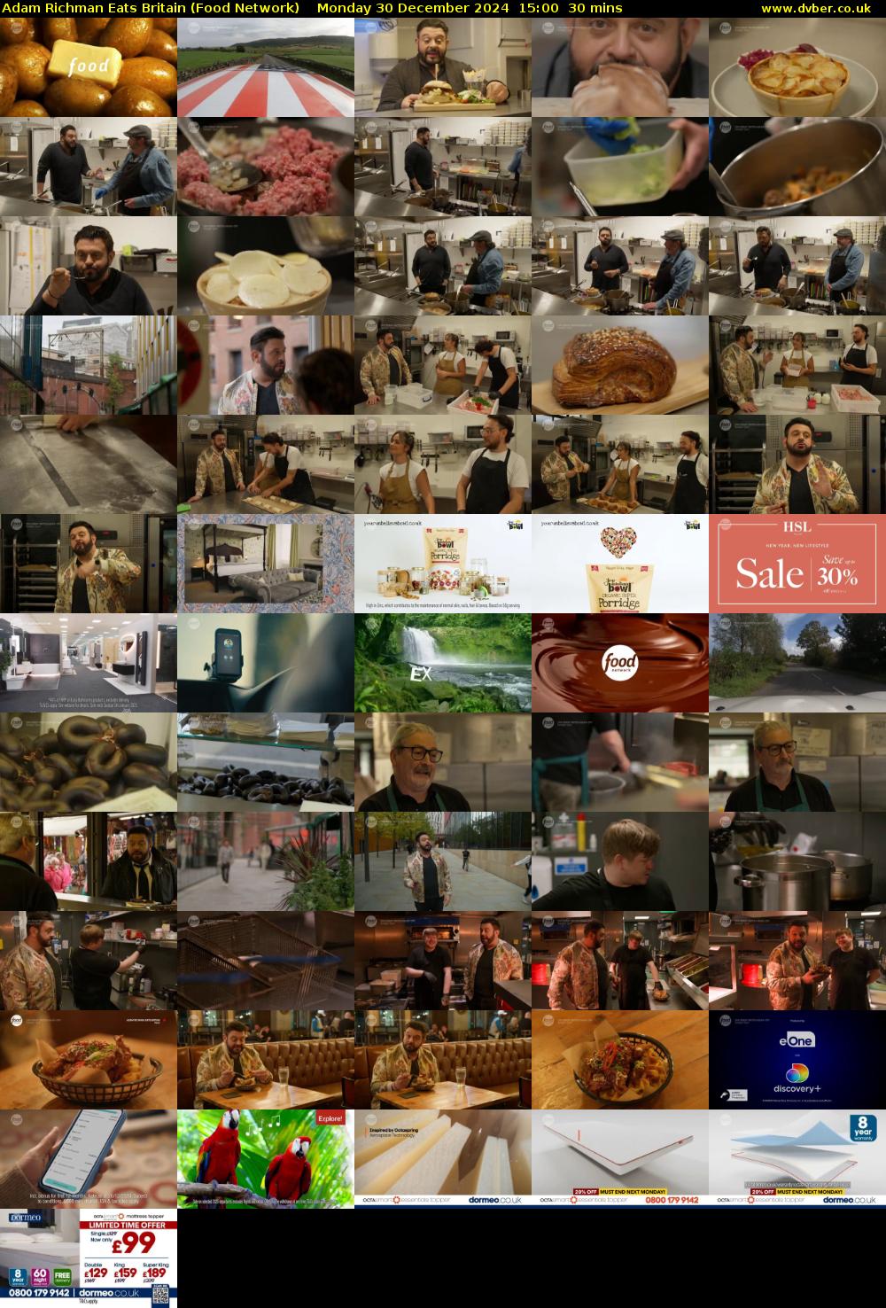 Adam Richman Eats Britain (Food Network) Monday 30 December 2024 15:00 - 15:30