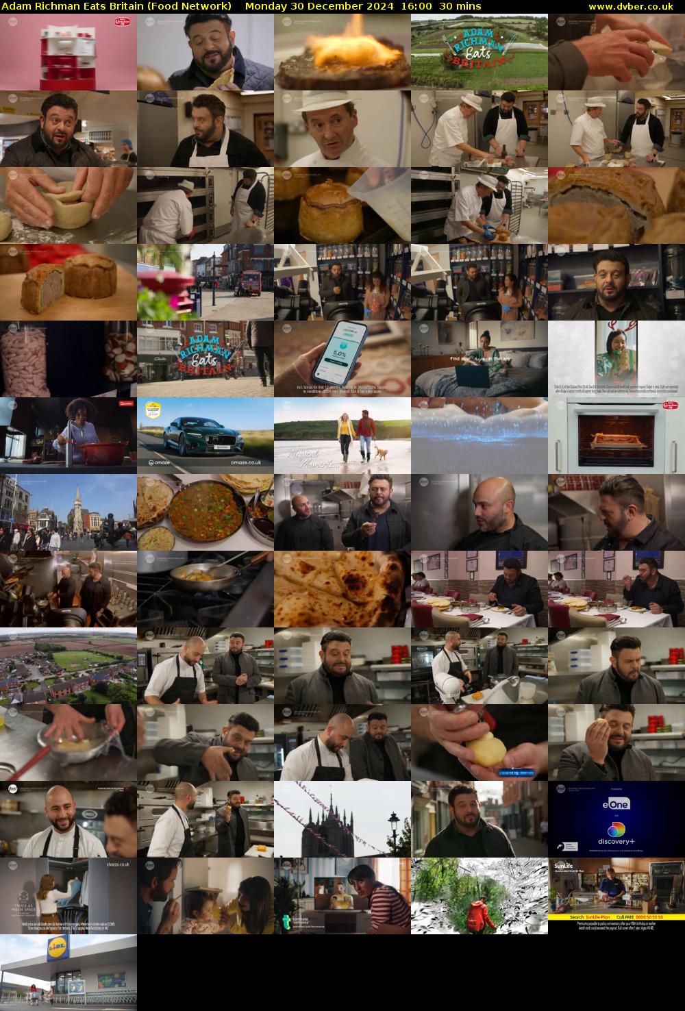 Adam Richman Eats Britain (Food Network) Monday 30 December 2024 16:00 - 16:30