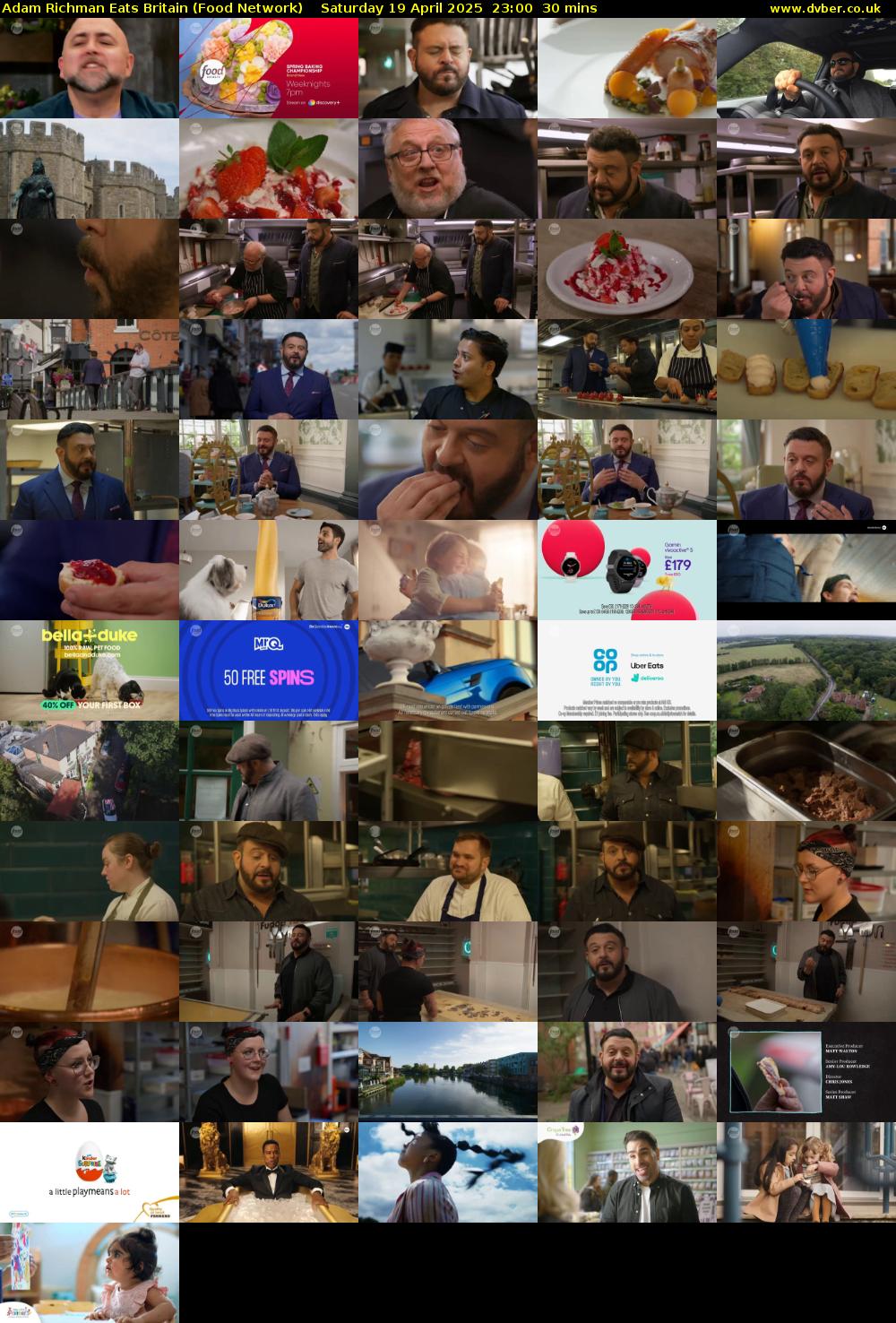 Adam Richman Eats Britain (Food Network) Saturday 19 April 2025 23:00 - 23:30