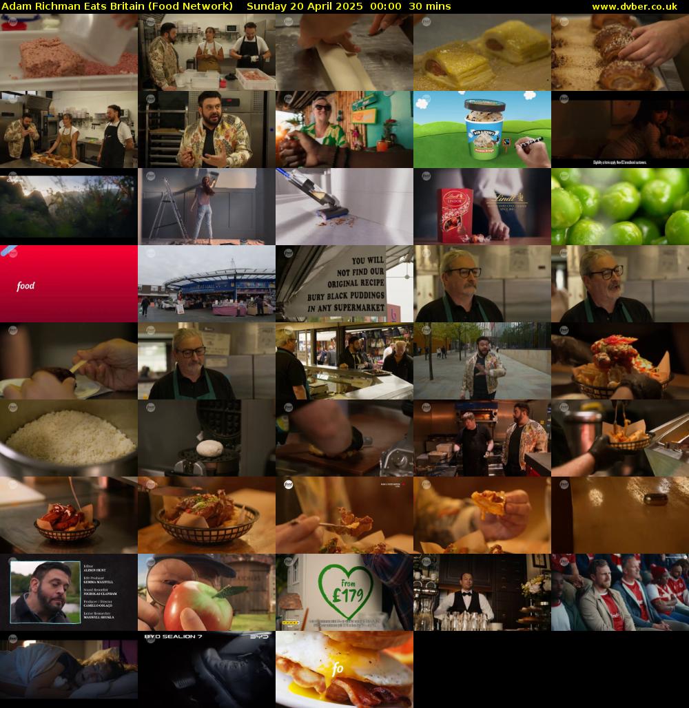 Adam Richman Eats Britain (Food Network) Sunday 20 April 2025 00:00 - 00:30