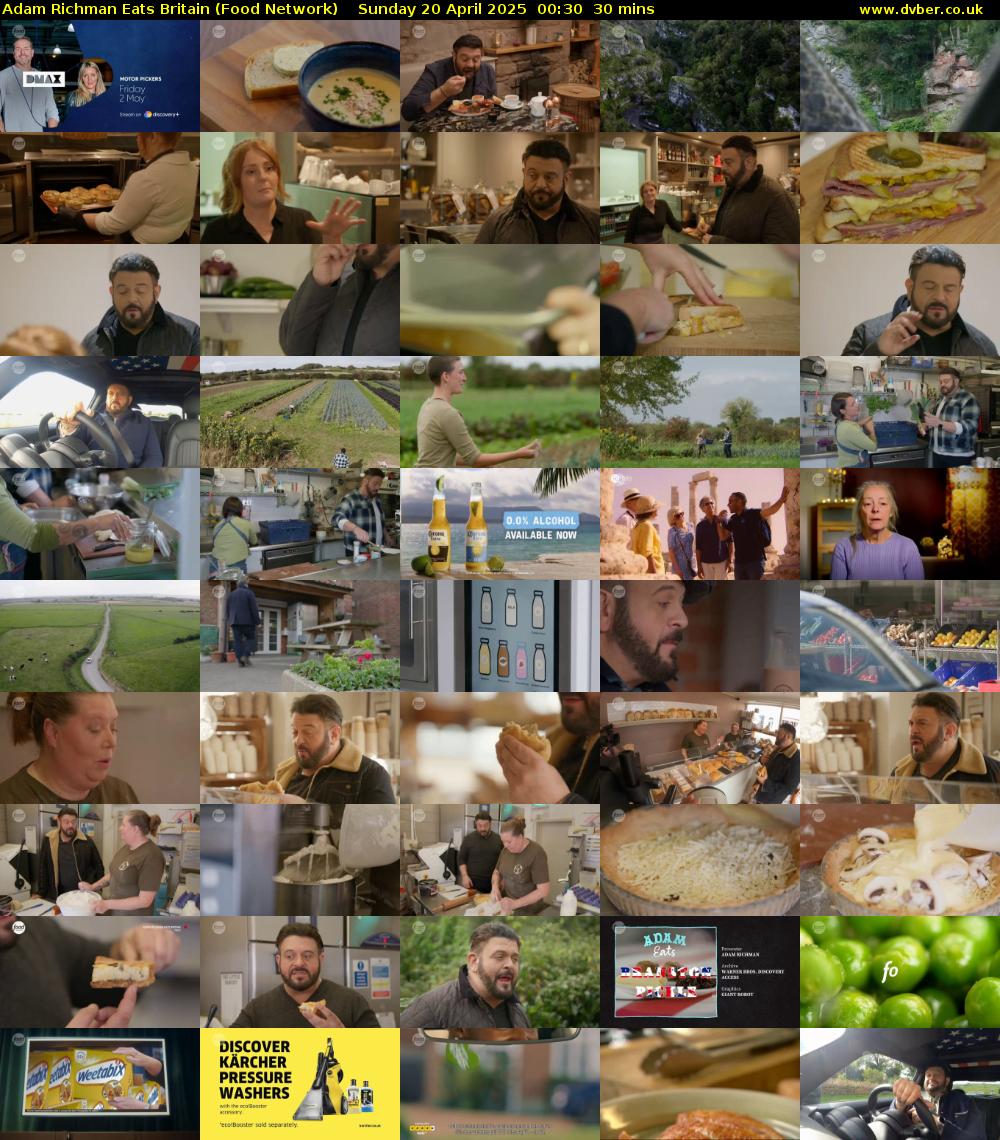 Adam Richman Eats Britain (Food Network) Sunday 20 April 2025 00:30 - 01:00