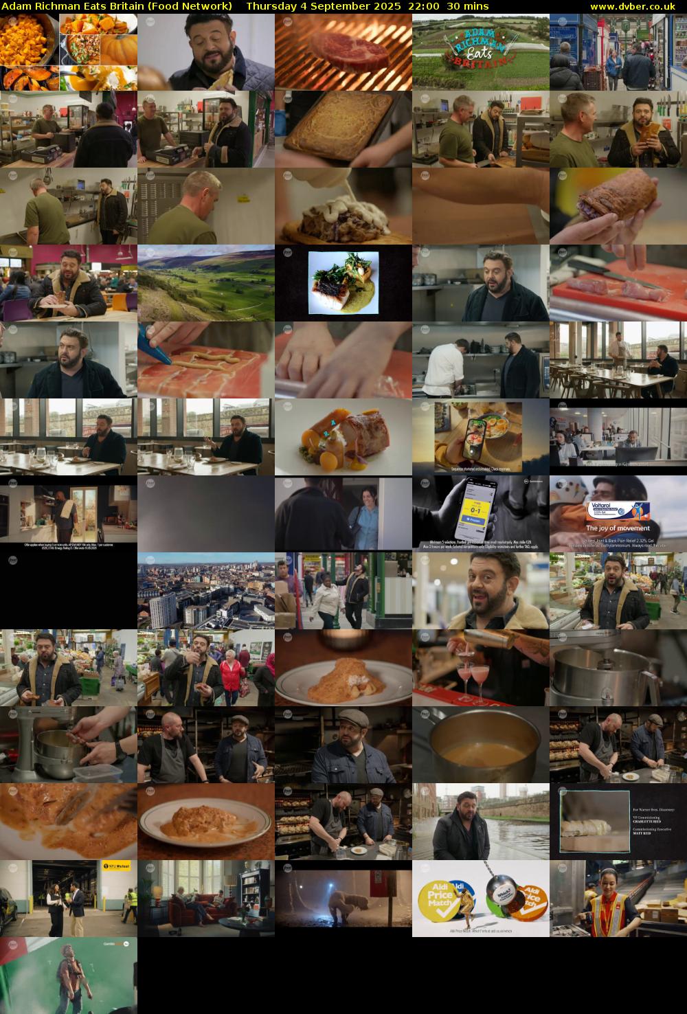 Adam Richman Eats Britain (Food Network) Thursday 4 September 2025 22:00 - 22:30