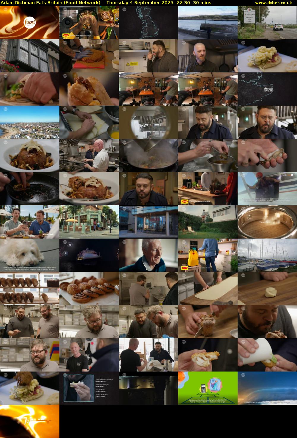 Adam Richman Eats Britain (Food Network) Thursday 4 September 2025 22:30 - 23:00
