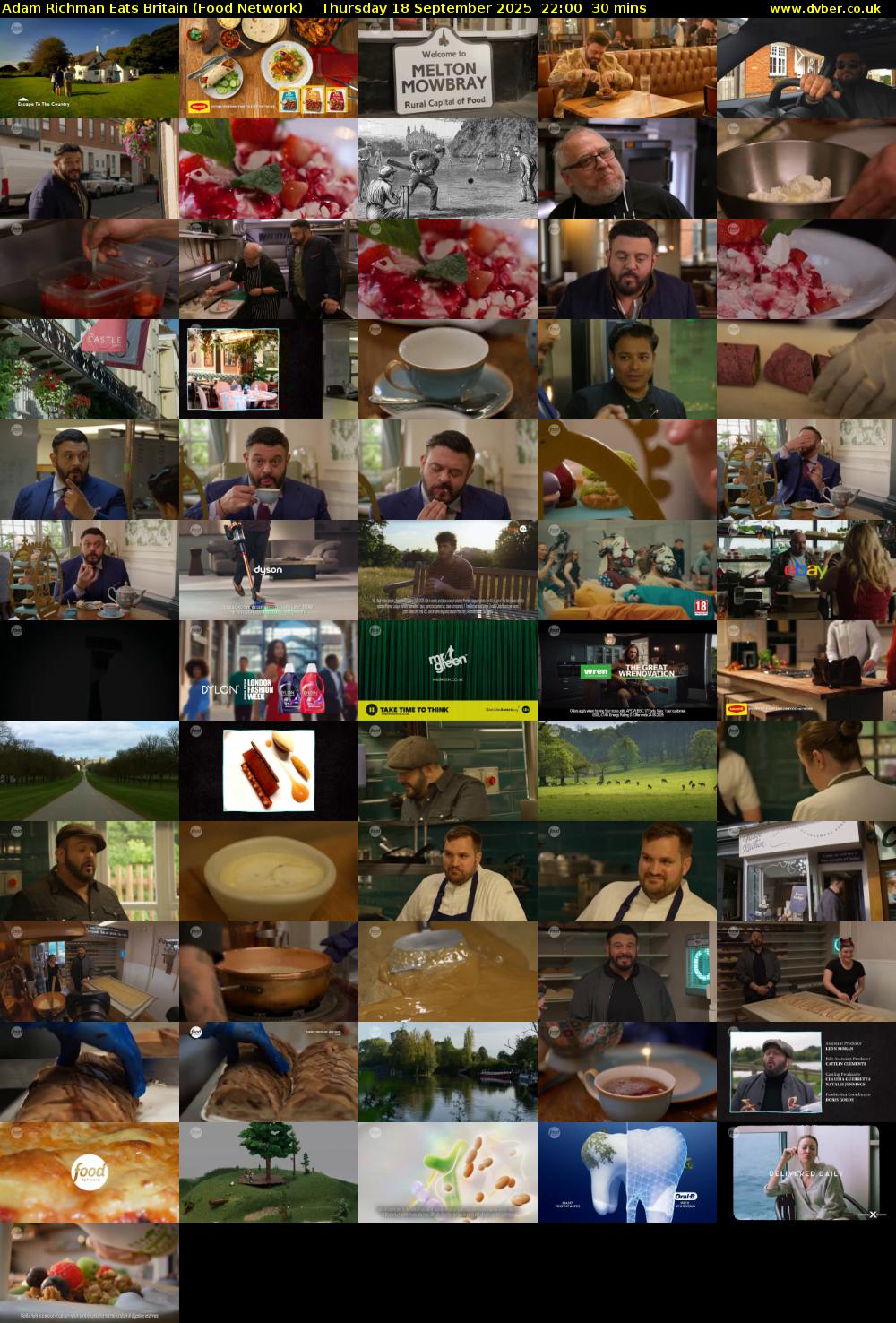 Adam Richman Eats Britain (Food Network) Thursday 18 September 2025 22:00 - 22:30