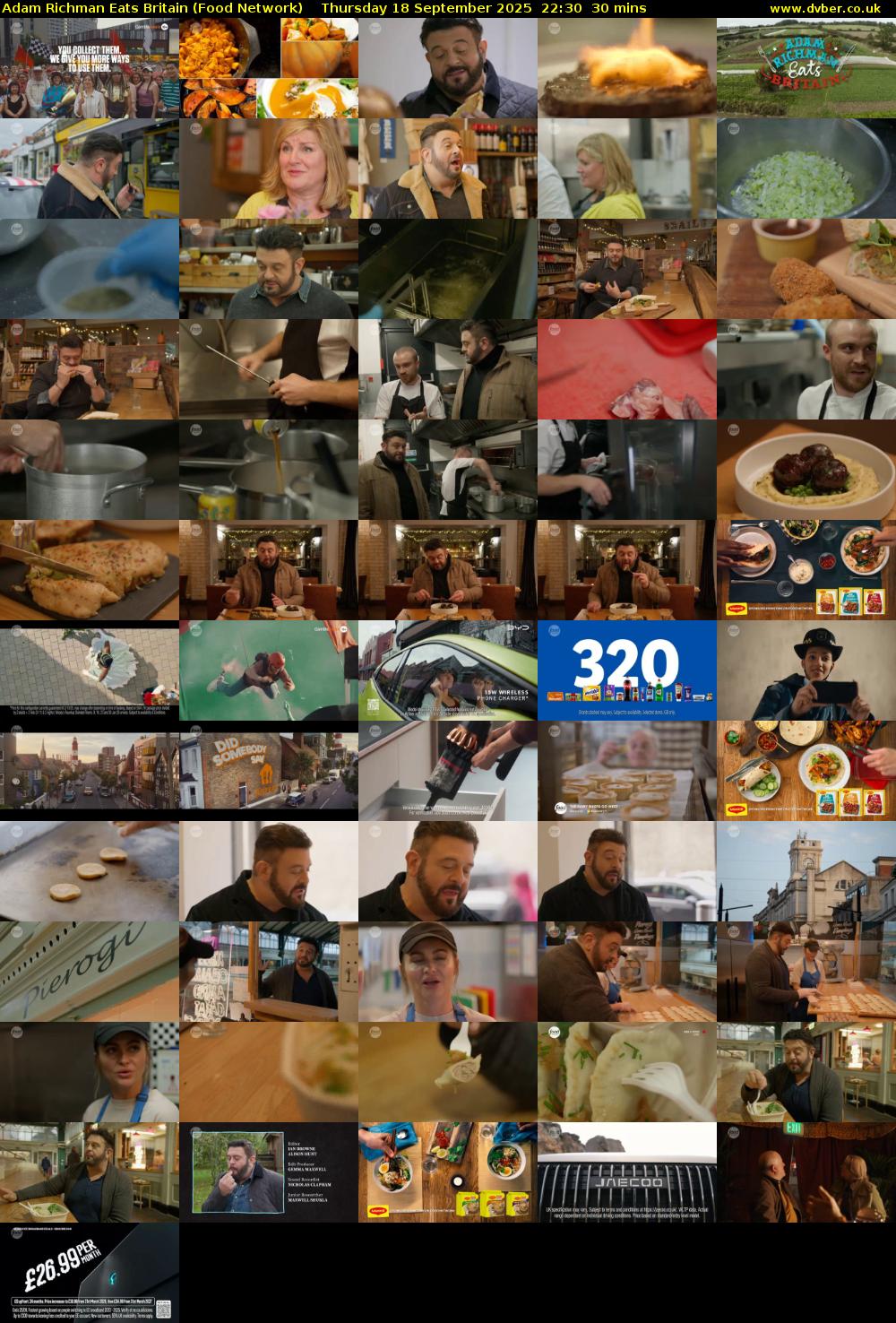 Adam Richman Eats Britain (Food Network) Thursday 18 September 2025 22:30 - 23:00