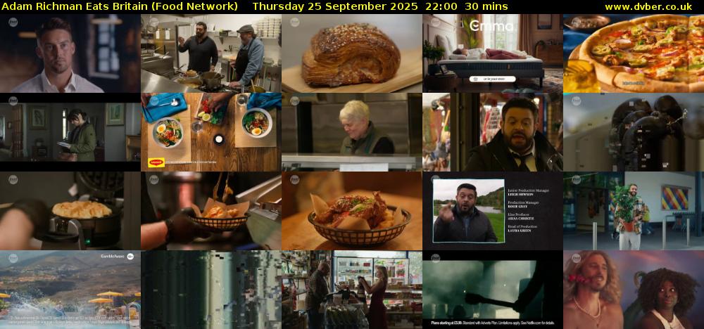 Adam Richman Eats Britain (Food Network) Thursday 25 September 2025 22:00 - 22:30