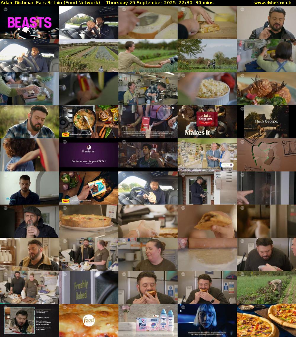 Adam Richman Eats Britain (Food Network) Thursday 25 September 2025 22:30 - 23:00