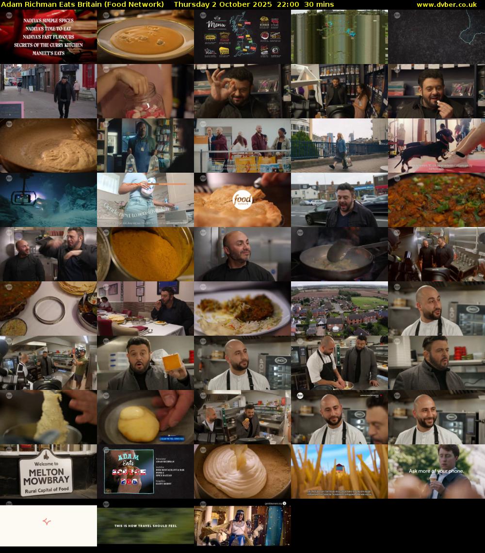 Adam Richman Eats Britain (Food Network) Thursday 2 October 2025 22:00 - 22:30