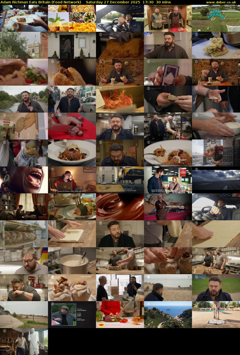 Adam Richman Eats Britain (Food Network) Saturday 27 December 2025 17:30 - 18:00