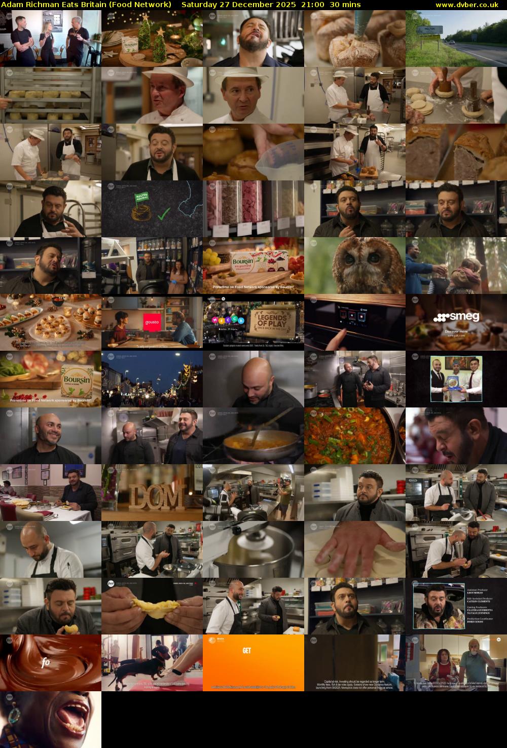 Adam Richman Eats Britain (Food Network) Saturday 27 December 2025 21:00 - 21:30