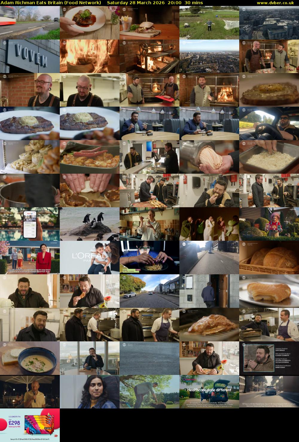 Adam Richman Eats Britain (Food Network) Saturday 28 March 2026 20:00 - 20:30