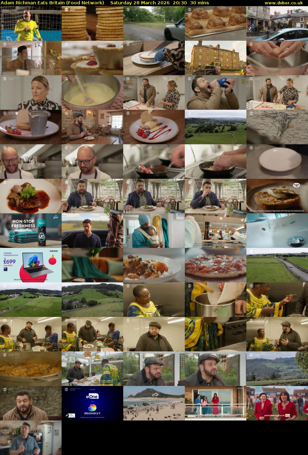 Adam Richman Eats Britain (Food Network) Saturday 28 March 2026 20:30 - 21:00
