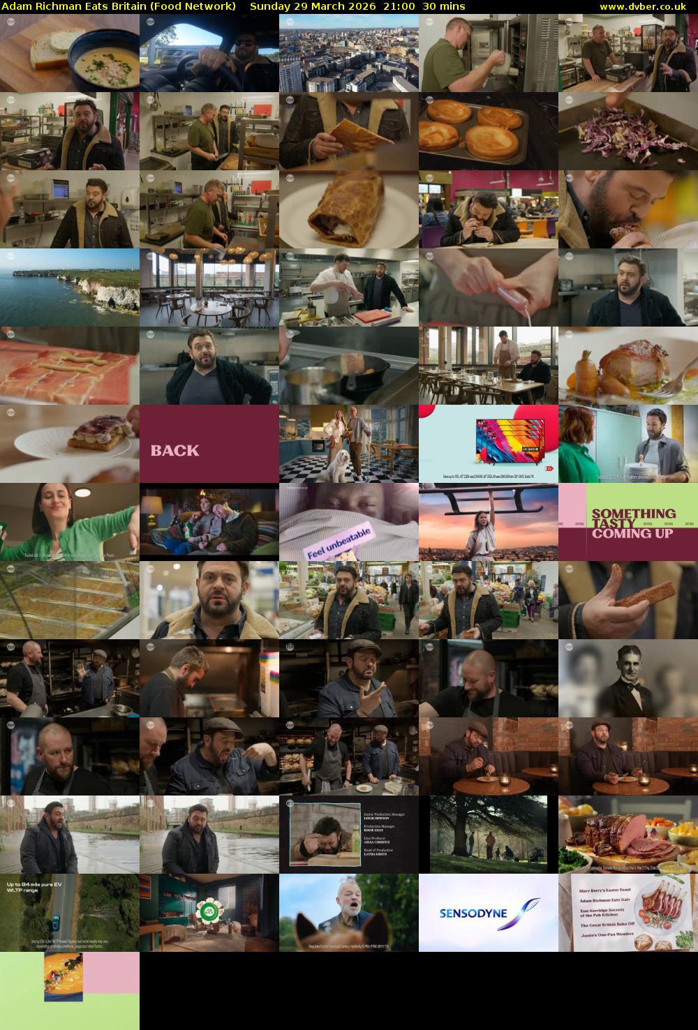 Adam Richman Eats Britain (Food Network) Sunday 29 March 2026 21:00 - 21:30