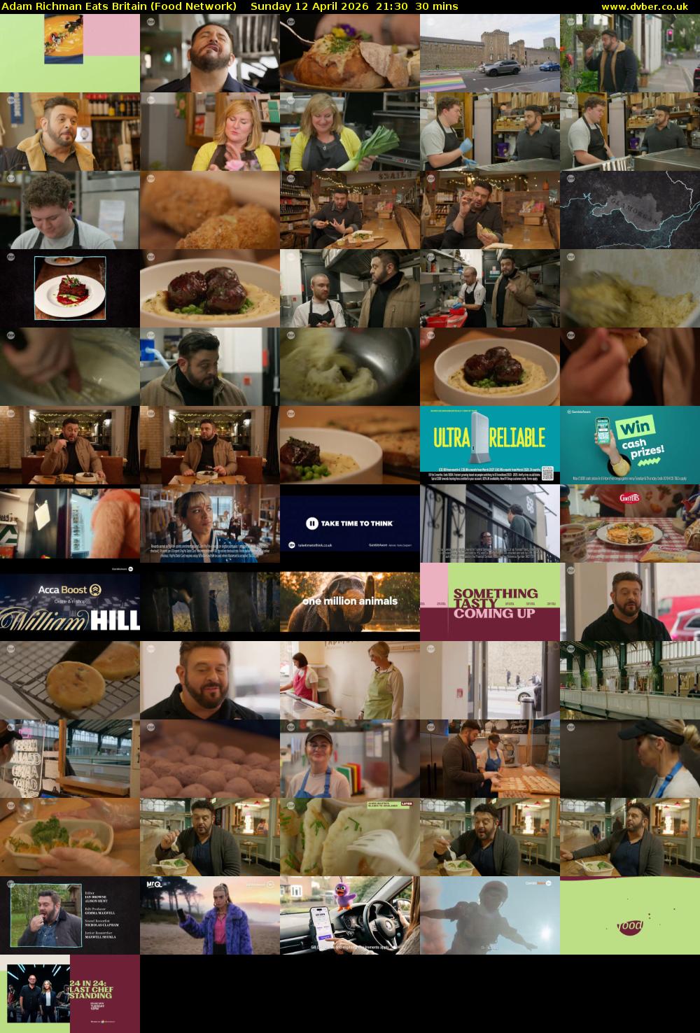Adam Richman Eats Britain (Food Network) Sunday 12 April 2026 21:30 - 22:00