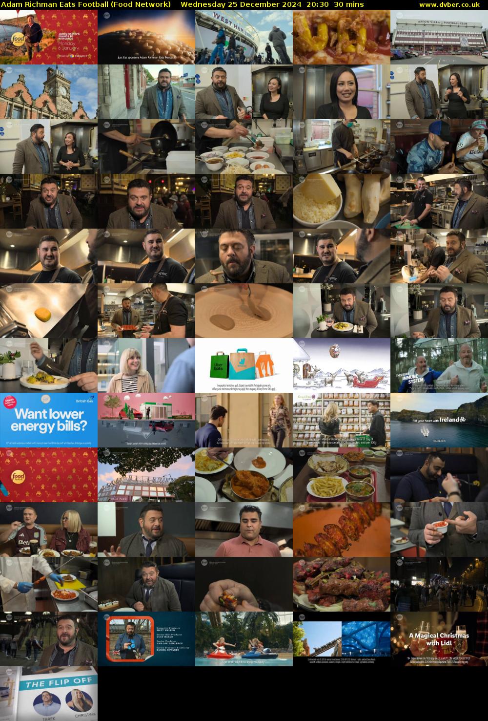 Adam Richman Eats Football (Food Network) Wednesday 25 December 2024 20:30 - 21:00